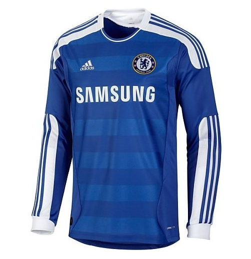 11-12 Chelsea Home Long Sleeve Soccer Jersey Shirt Retro